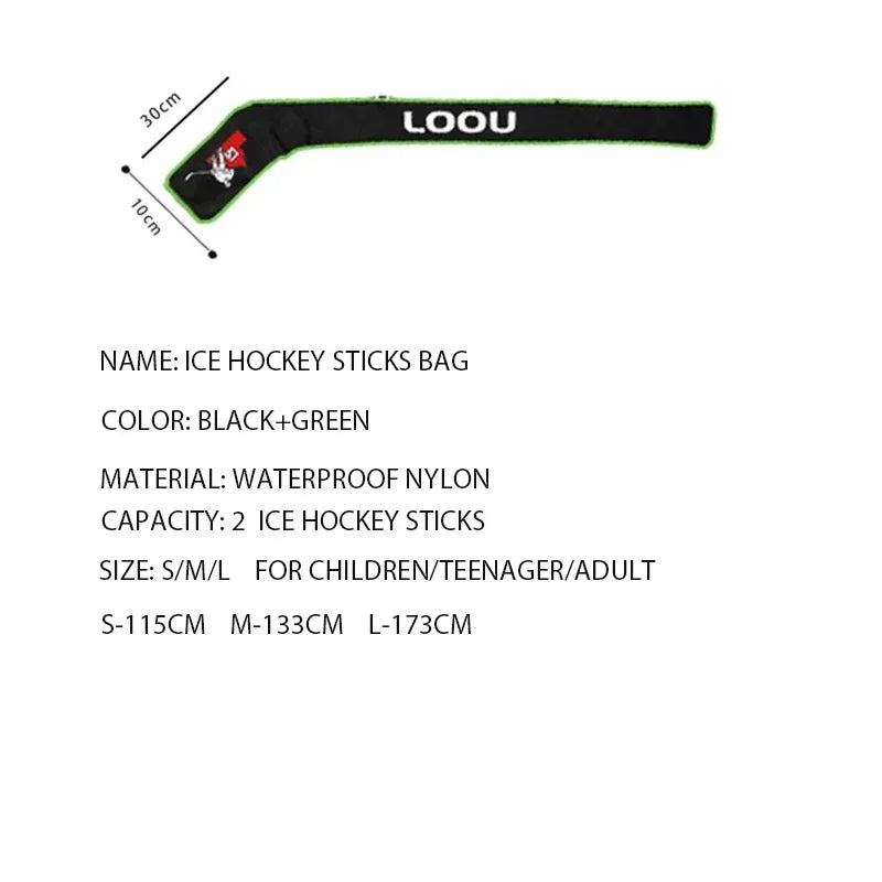 1Pc Portable Ice Hockey Stick Bag Waterproof One Shoulder High Quality Hockey Stick Accessories with Adjustable Shoulder Strap