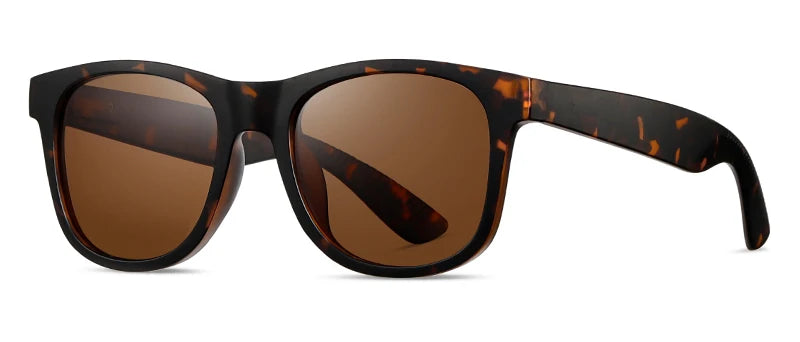 Peekaboo outdoor polarized sunglasses fashion men driving square sun glasses uv400 male travel accessories 2025 brown green