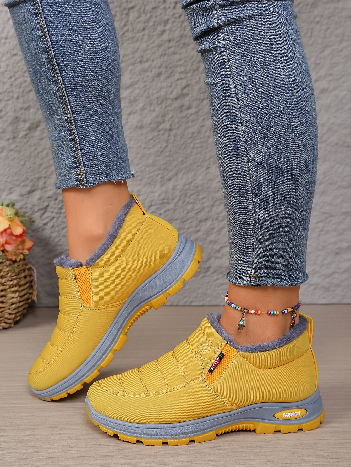 Women's Shoes, Women's Sports Shoes, Fleece and Thickened Boots, Lightweight Soft-Soled Women's Snow Boots