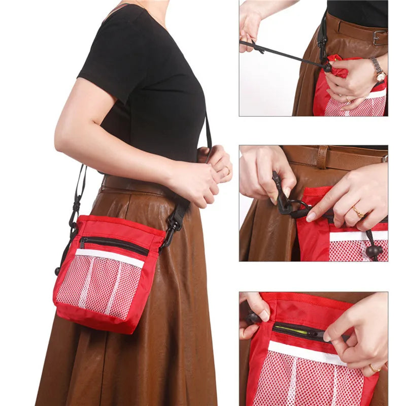 Pet Dog Puppy Training Treat Snack Pet Feed Pocket Pouch Multifunctional Pouch Food Crossbody Bag Pocket Dogwalking Waist Bag