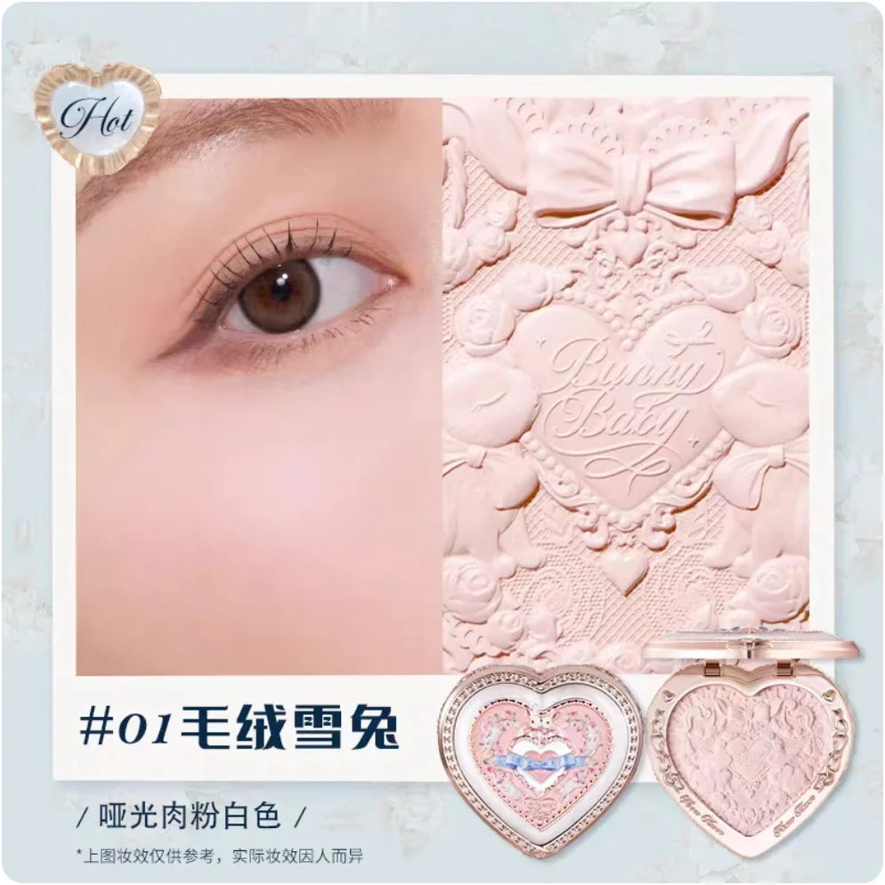 Flower Knows Bunny Garden Collection blush Lyophilized Silk Natural Look Facial Makeup Original Cosmetics