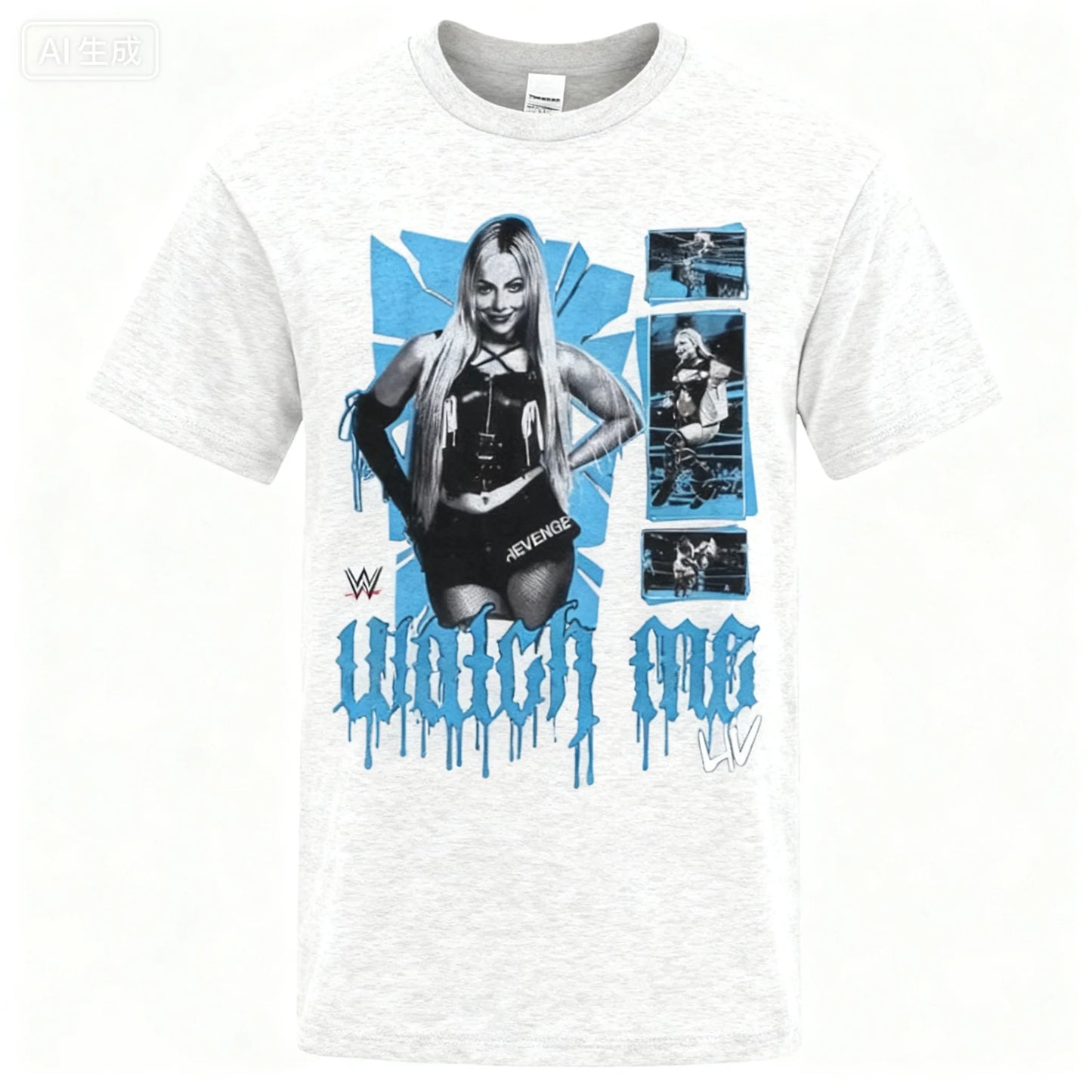 2025 Summer New Liv Morgan of Wwe Looked At Me The 100% Pure Cotton Printed T-shirt Is Suitable for Both Men and Women Loose