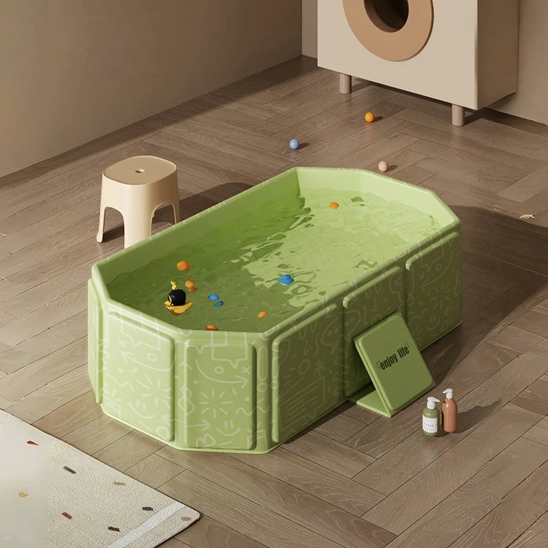Baby Bathtub,Portable Baby Tub,Quick Pop Up Non Inflatable Bathtub Space-Saving,Durable Tubs for 0~8 Years old Infants
