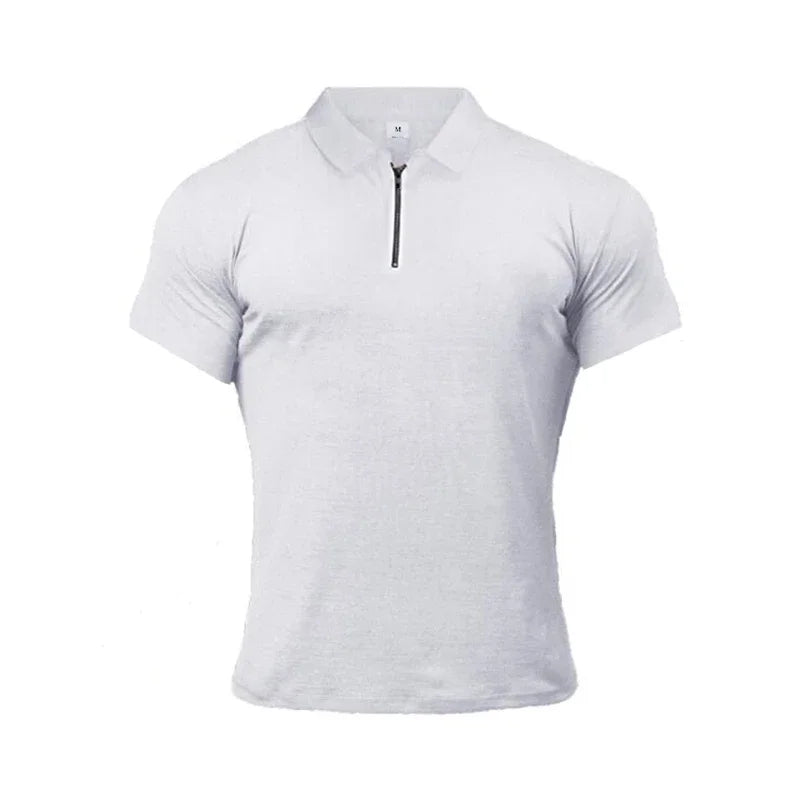 Brand Cotton Casual New Mens Short Sleeve Polo Shirts Fitness Fashion Polo Shirt Clothing Bodybuilding Trend Sport Polo Shirts