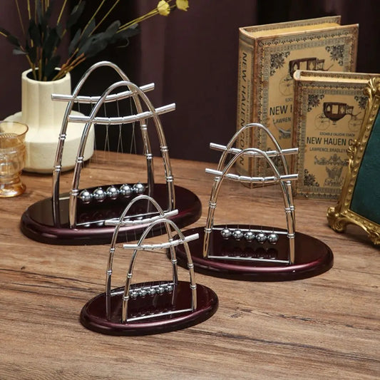 Physics Science Pendulum Cradle Decor Perpetual Motion Home Decoration Metal Pendulum Ball Fun Development Educational