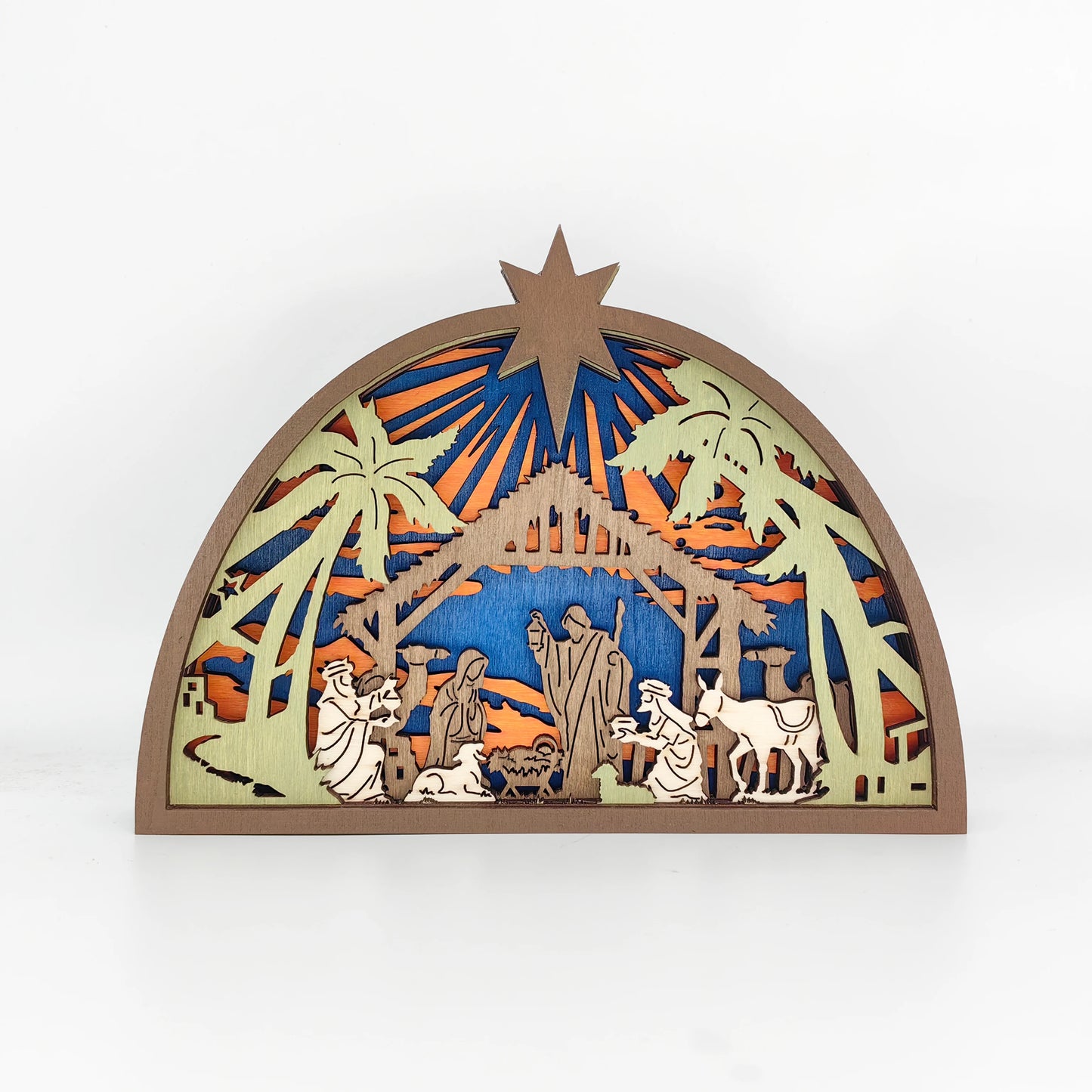 New Christmas Wooden Crafts Wooden Christmas Jesus Ornaments Home Holiday Decorations