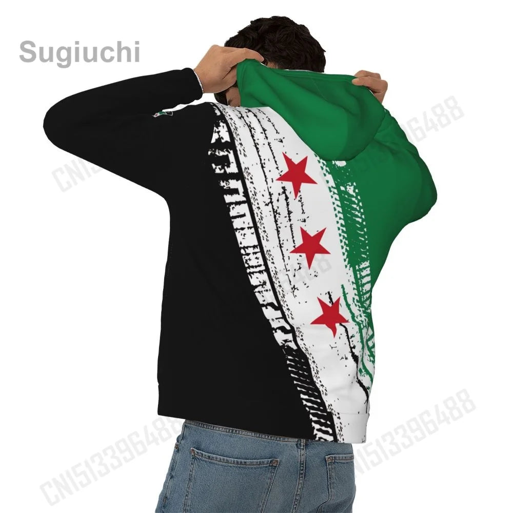 2025 Syria 1932-1958 3D Fleece Hoodie Polyester Warm With Pocket Super Soft Men Women Sweatshirt Unisex Pullover Hoodies