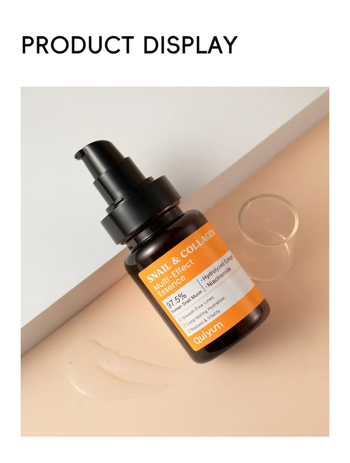 Quiyum 3 Step Set 97.5% Snail Mucin Collagen Hydrating Glowing Skin Korean Skincare
