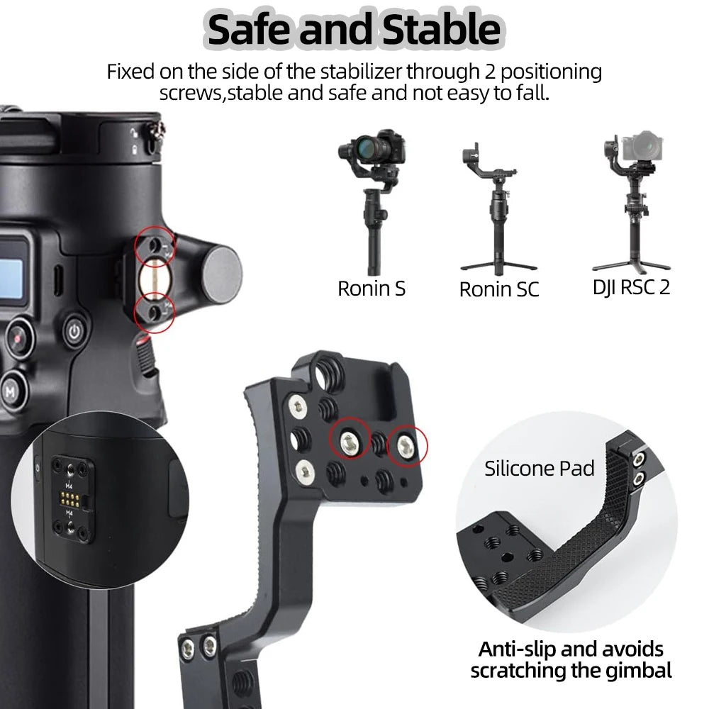 Gimbal Adjustable Handle Grip for DJI Ronin S SC RSC2 Stabilizer Handgrip Extension Bracket for Video Light Microphone Monitor