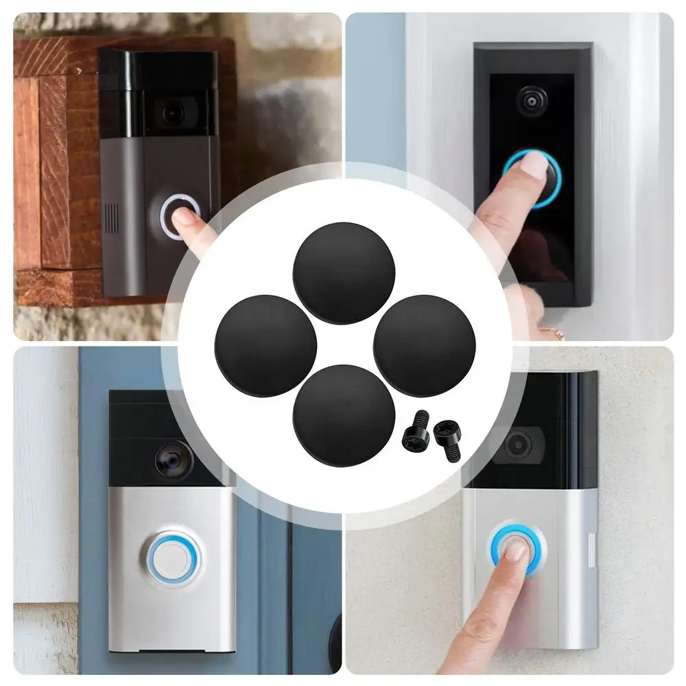 Doorbell Buttons 4 Pieces Door Bell Buttons Replacement Video Doorbell Repair Kit With Screws Portable Ring Accessories Door