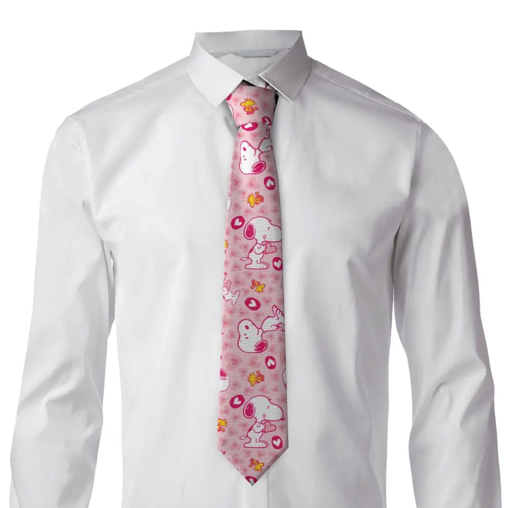 Snoopys & Woodstock Smile Giggle Laugh Neckties Silk 8 cm Neck Tie for Mens Shirt Accessories Cravat Wedding Accessories Office