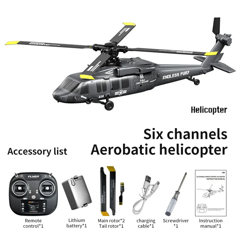 New Rc Plane 6ch Brushless Flying  Aerobatic  Helicopter Air Pressure High Optical Flow Positioning RTF Model Airplane Boy'S To