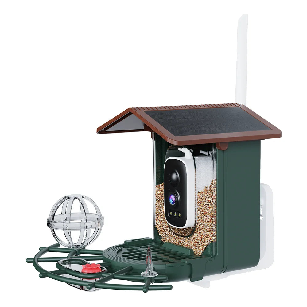 3MP Smart Bird Feeder Camera WiFi Two Way Audio Bird Identification Night Vision PIR Motion Detection For Bird Outdoor Watching