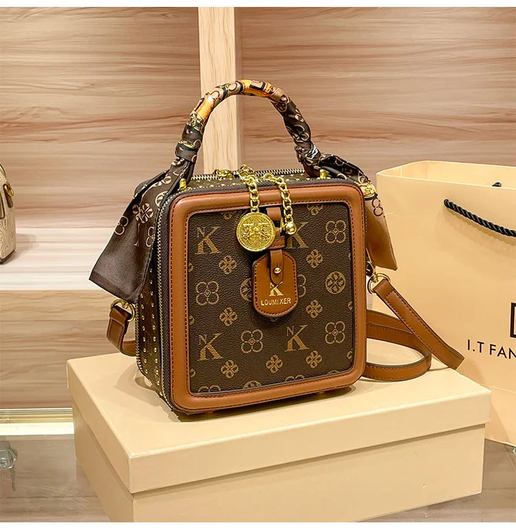 Ladies' handbag, light luxury square bag, 2026 autumn and winter new style, high-end and high designer single shoulder crossbody