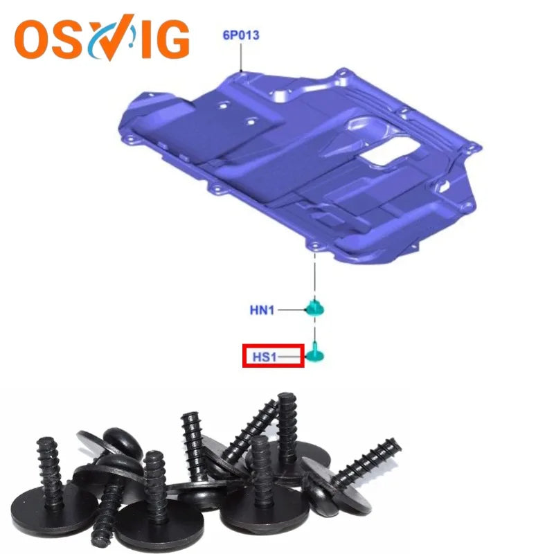10pcs W702413S307 Star nuts and bolts for ford Focus mudguards