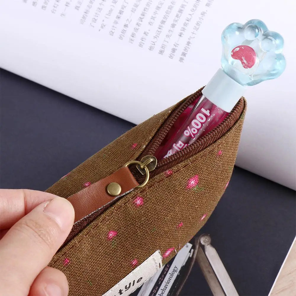 School Supplies Stationery Cosmetic Bag Fabric Makeup Bag for Girl Pen Bags Pencil Bag Pencil Case Zipper Pouch