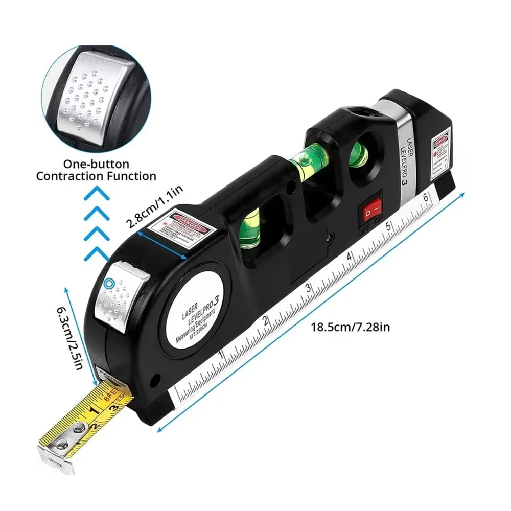 High Precision Infrared Laser Leveling Instrument Multi-functional Marking Line Measurement Tool for DIY Home Improvement
