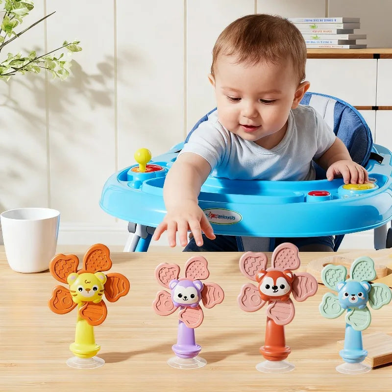 Baby Sensory Soothing Toy with Music And Rotating Flowers Early Education Health Material Touch & Sense Development for Infants