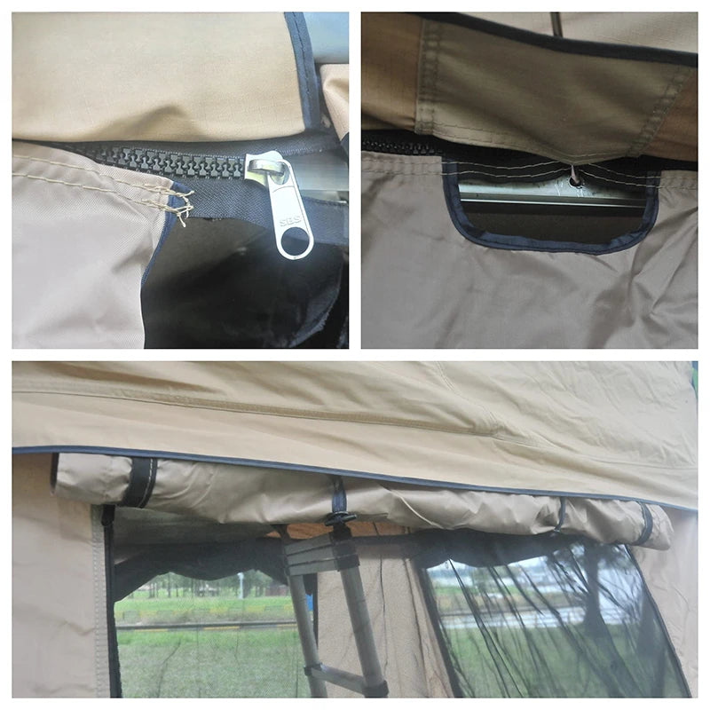 Soft shell roof tent, fully waterproof for all seasons of track tents
