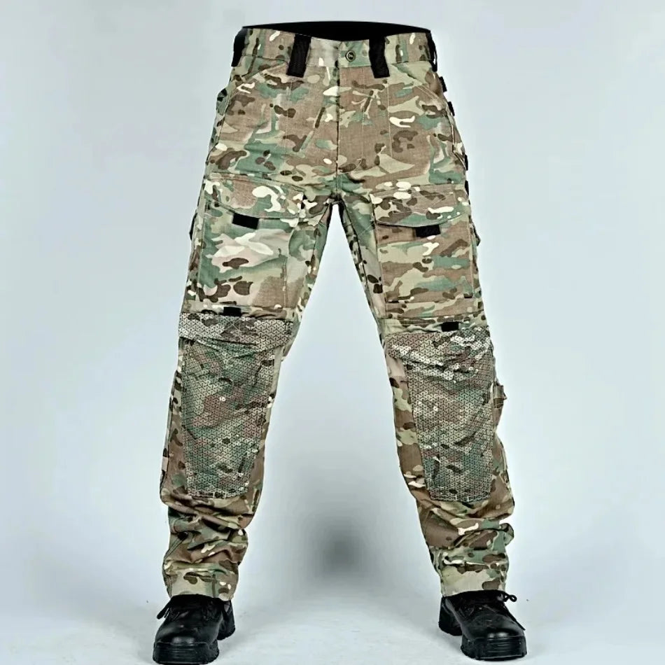 New Men Tactical Pants Quick Drying Multi-Pocket Cargo Pants Casual Tactical Trousers Wear-Resistant Work Traning Pant Loose