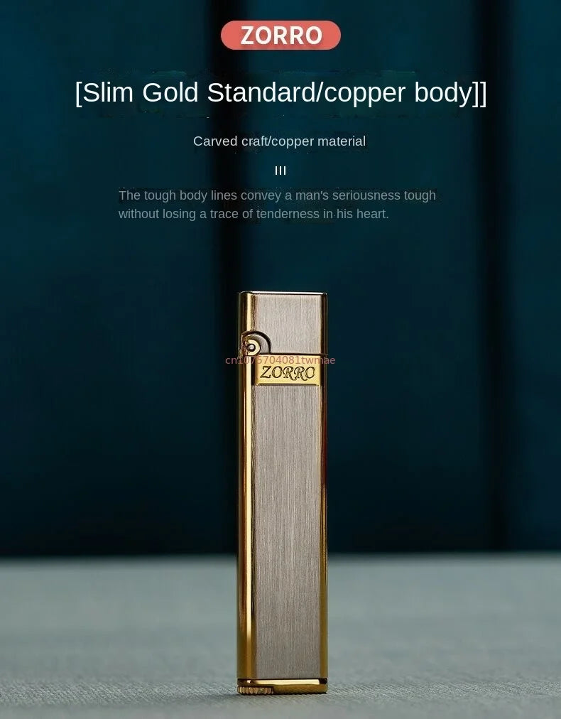 ZORRO High-end Kerosene Lighter Mini Metal Cigarette Lighter Windproof Lighter Portable Open Flame Lighter Gifts for Boyfriend