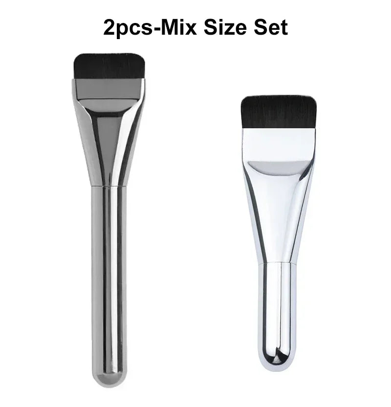 2pcs Ultra Thin Foundation Brush Update Soft Hair Face Flat Contour Brush BB Cream Blender Mixed Foundation Cream Makeup Brush