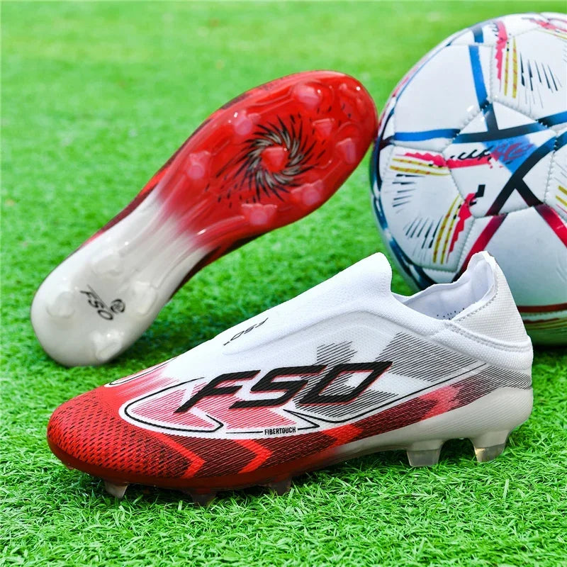 New Men Football Boots Sports Shoes Soccer Shoes High-quality Ultralight High Ankle Breathable Futsal Non-Slip Outdoor Match