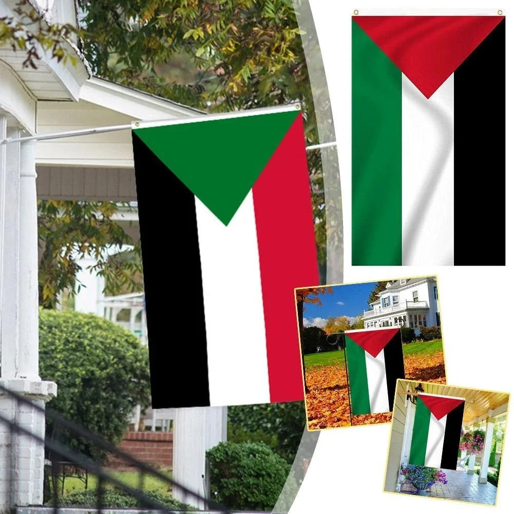 90X150cm Palestine Flag PLE PS Palestine Flags Polyester Printed Decoration Banner Tapestry