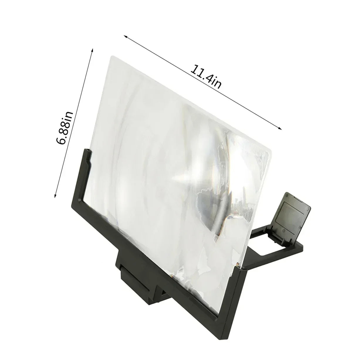 12-14" Screen Magnifier for Cell Phone Stand Magnifying Projector Screen Enlarger Expander for Movies, Videos, and Gaming