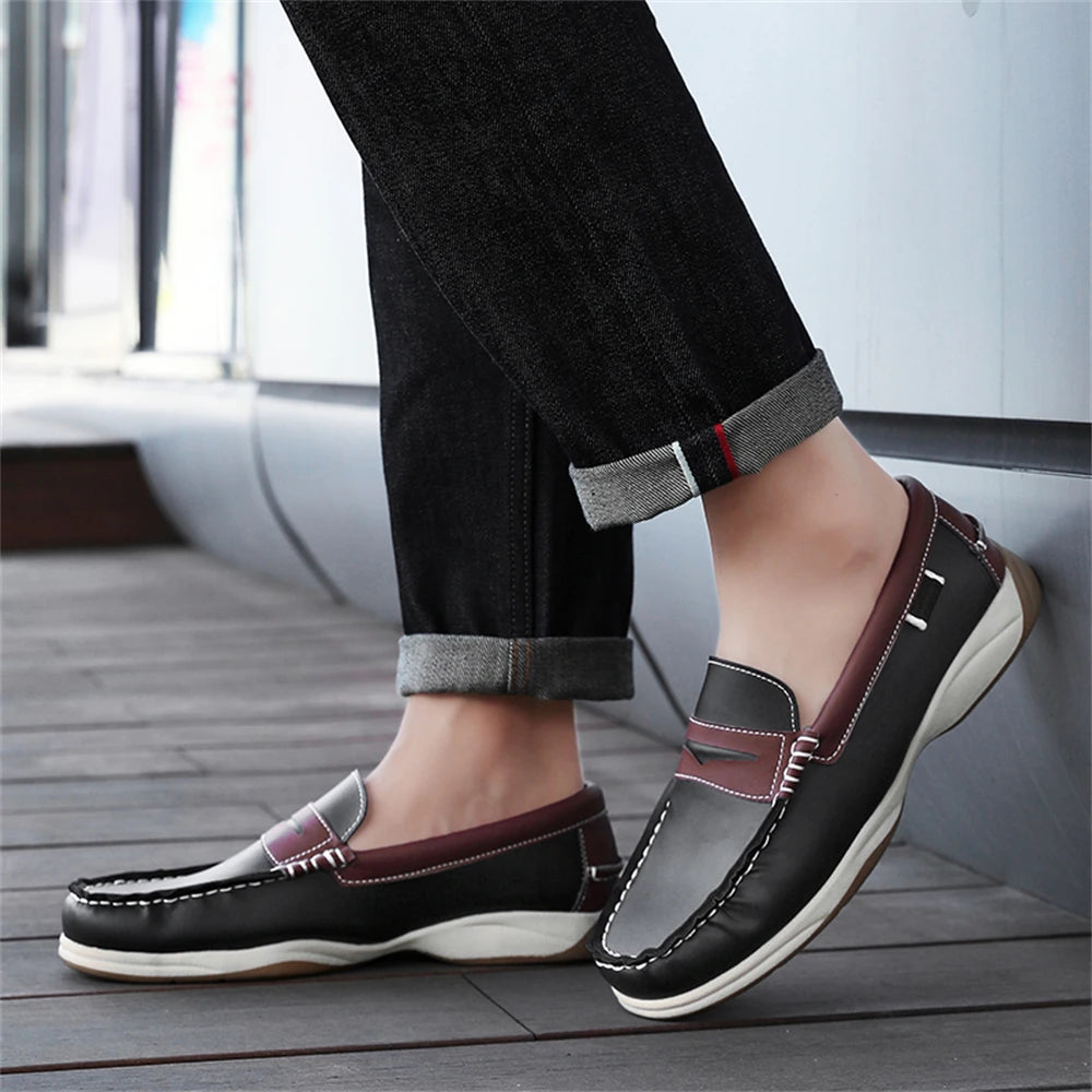 Men's Business Casual Loafers Shoes for Office Travel And Vacation Durable Elegant TPR Outsole Formal Shoes