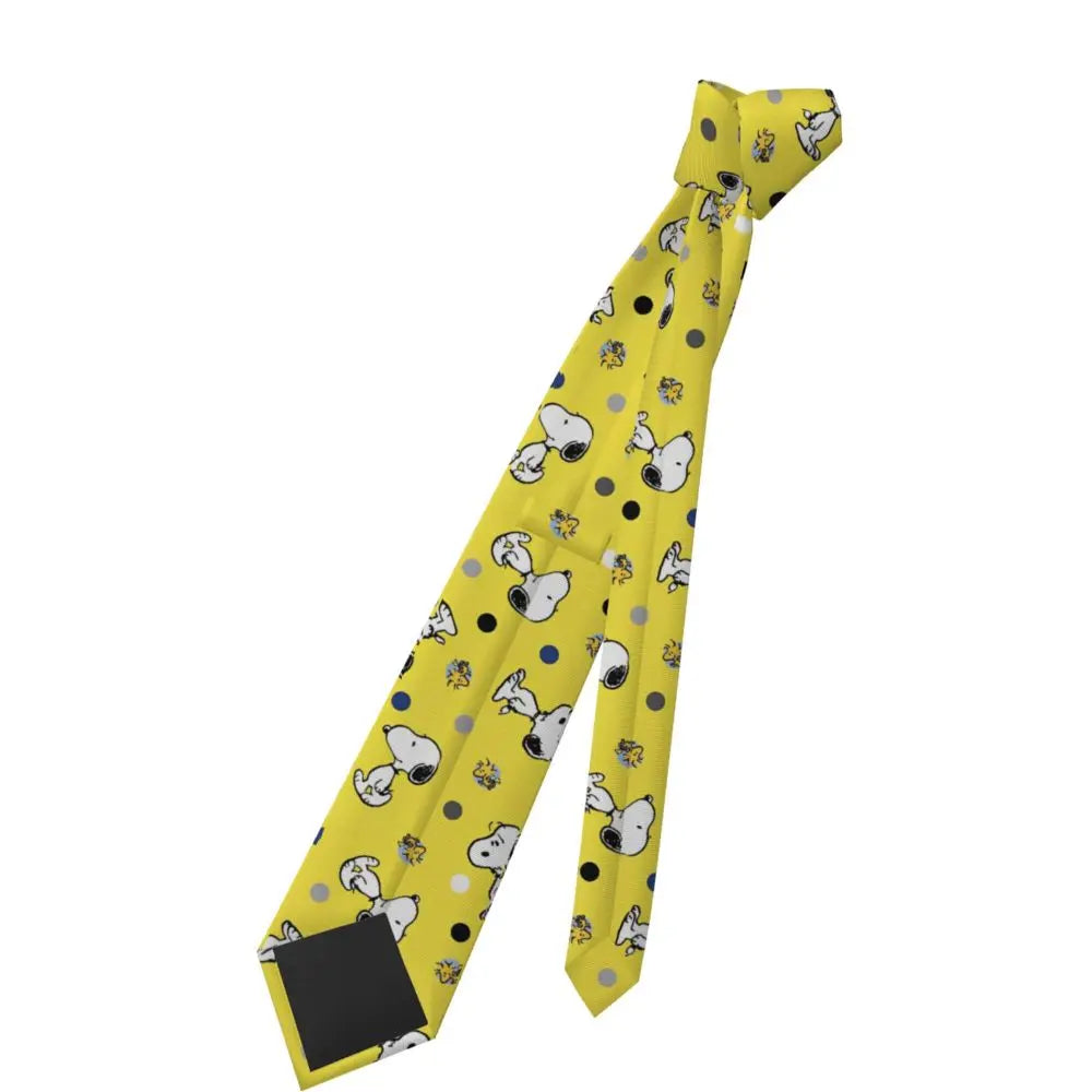 Snoopys & Woodstock Smile Giggle Laugh Neckties Silk 8 cm Neck Tie for Mens Shirt Accessories Cravat Wedding Accessories Office