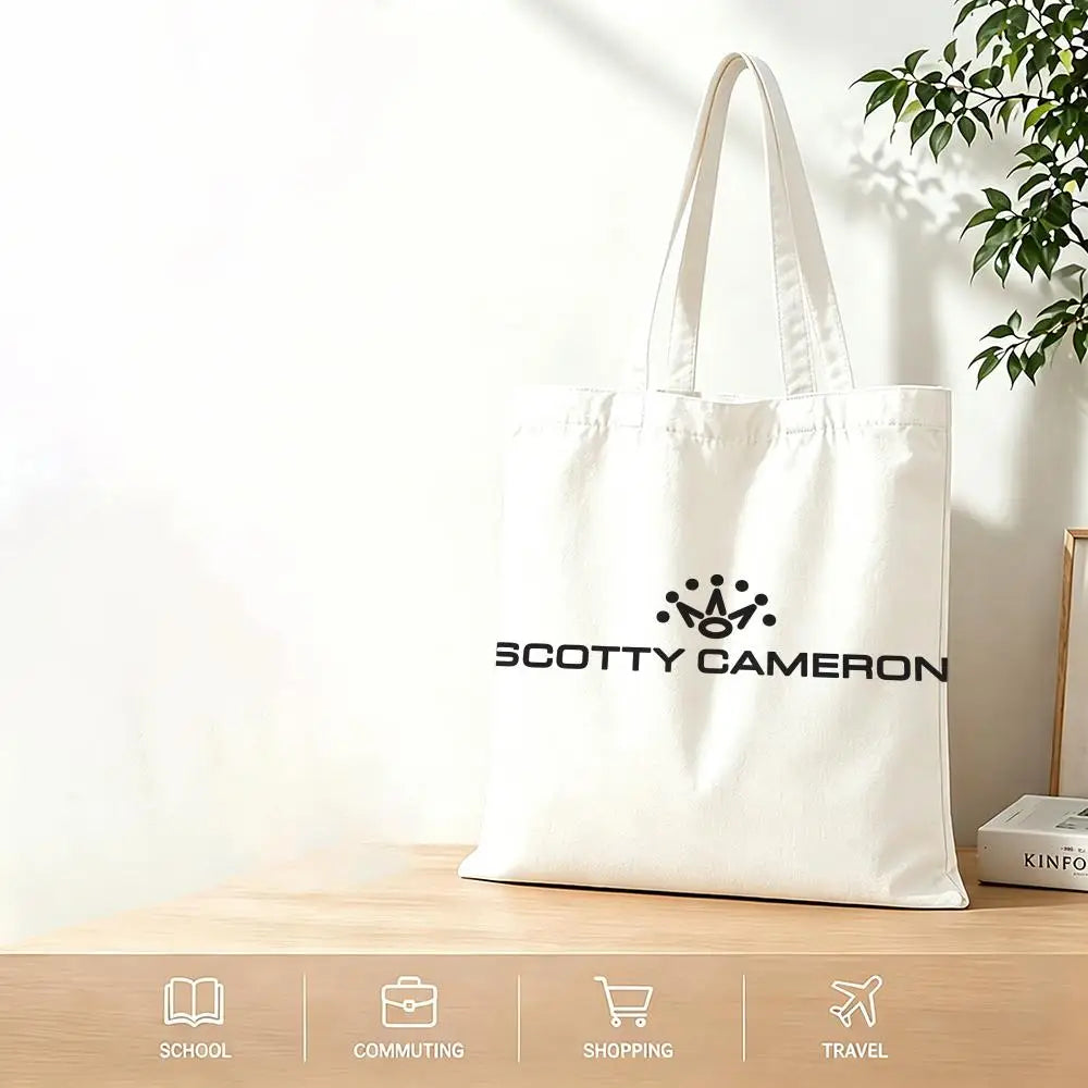 Sport S-Scotty C-Cameron Storage Bags Reusable Canvas Tote Suitable for School Class Commuting Shopping as Gifts