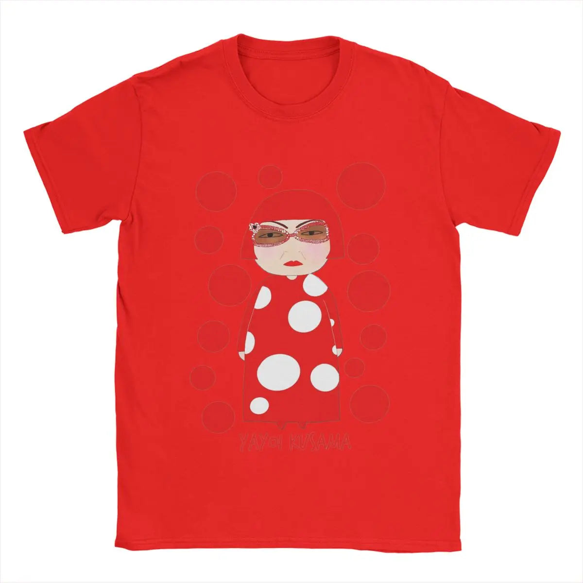 Men's Yayoi Kusama T Shirt Cotton Clothing Unique Short Sleeve Crew Neck Tees New Arrival T-Shirt