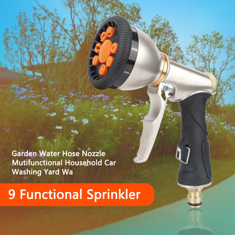 Irrigation Tool Car Washer Rotary Water Spray Gun Garden Watering Sprinkle Adjustable High-Pressure Variable Flow Controls