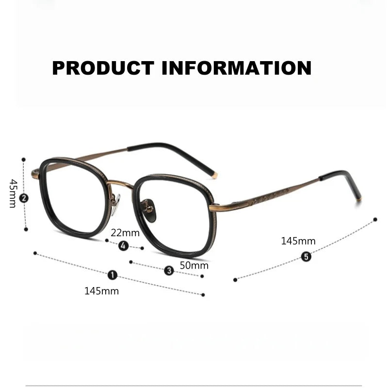 New Ultra-light Ttanium Glasses Frames Retro Designer Men's And Women's Glasses Frames Blue Ligh Optical Prescription Frames 712