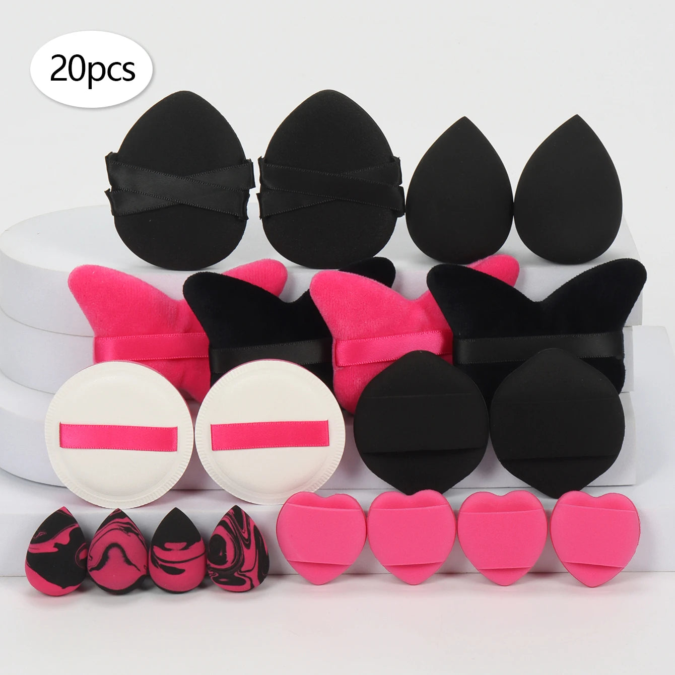 10/20/30/40/50-Piece Set of Multifunctional Makeup Tools, Expands When Exposed to Water, Suitable for All Skin Types