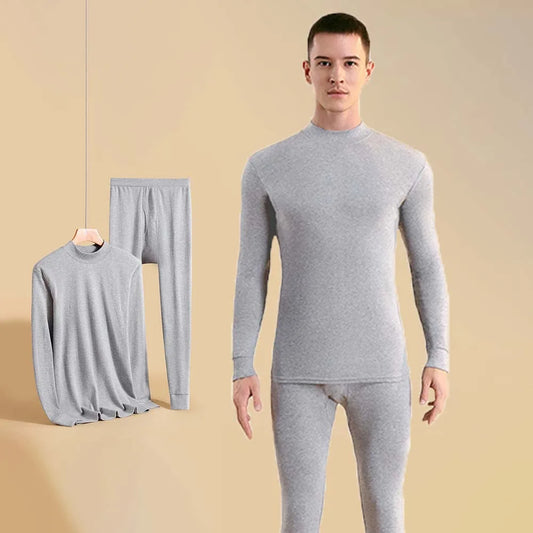 2/4Pcs Thermal clothes Cotton Thermal wear man Mock-neck ropa termica First Laye Thermal clothing for men Thermal underwear men