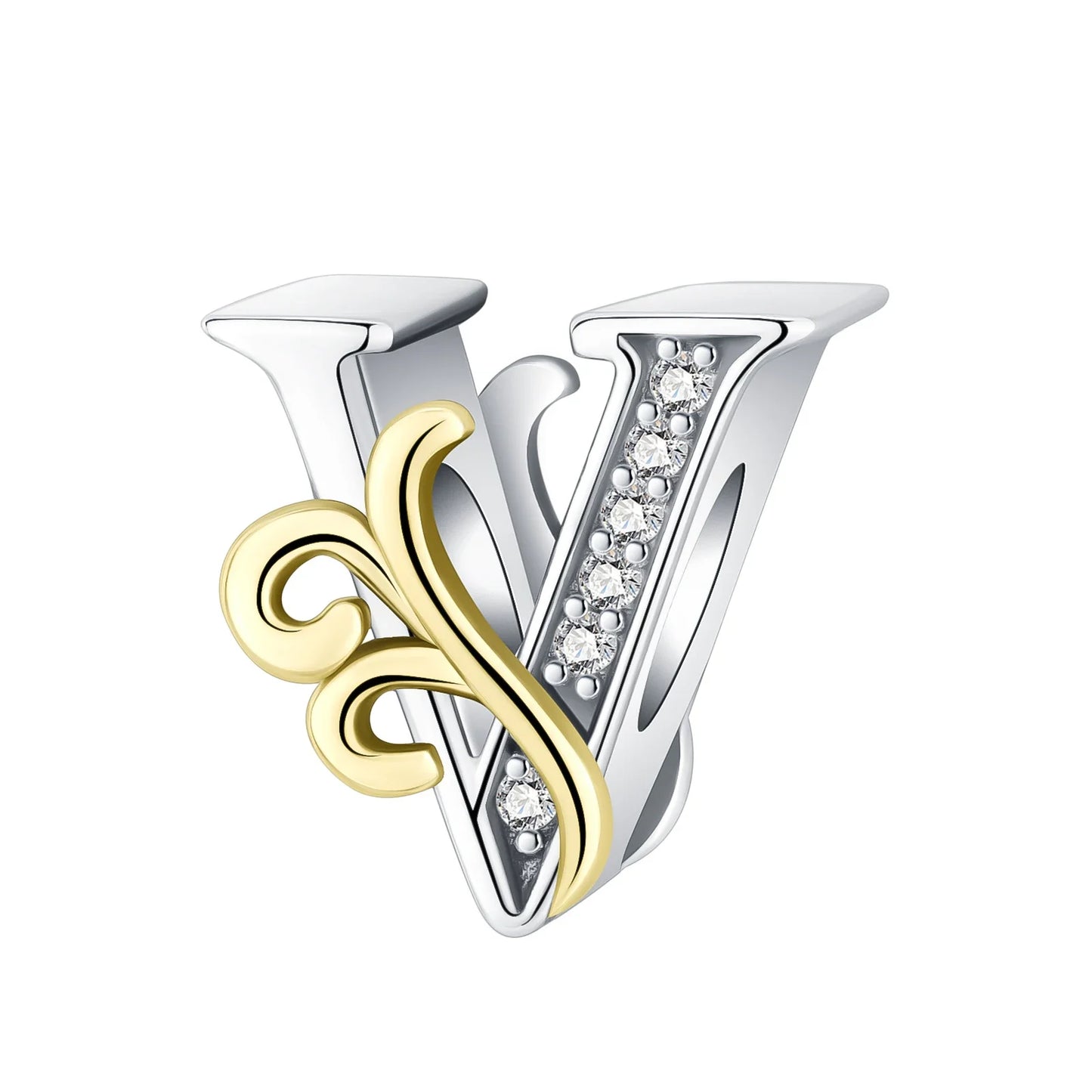 925 Sterling Silver Full series of A-Z letters pendant Charms For Original  Bracelet Charm Necklace Diy Female Jewelry