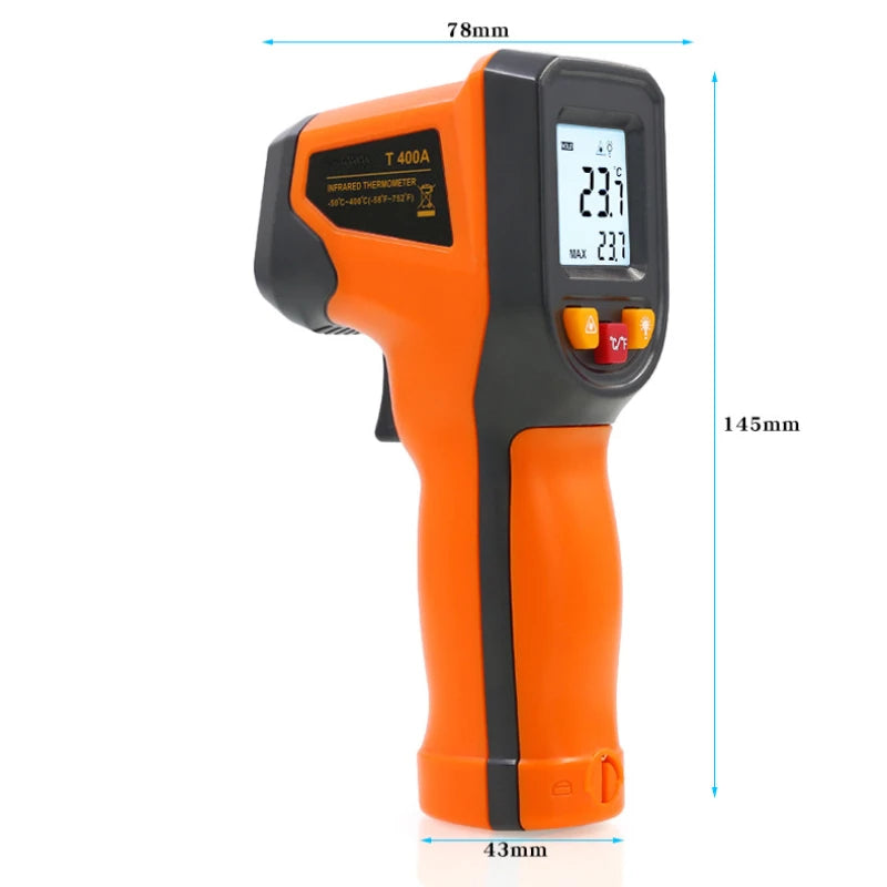 Non-contact Digital Infrared Thermometer Laser Thermograph for Kitchen Baking Water Oil - Industrial Temperature Measuring Tool