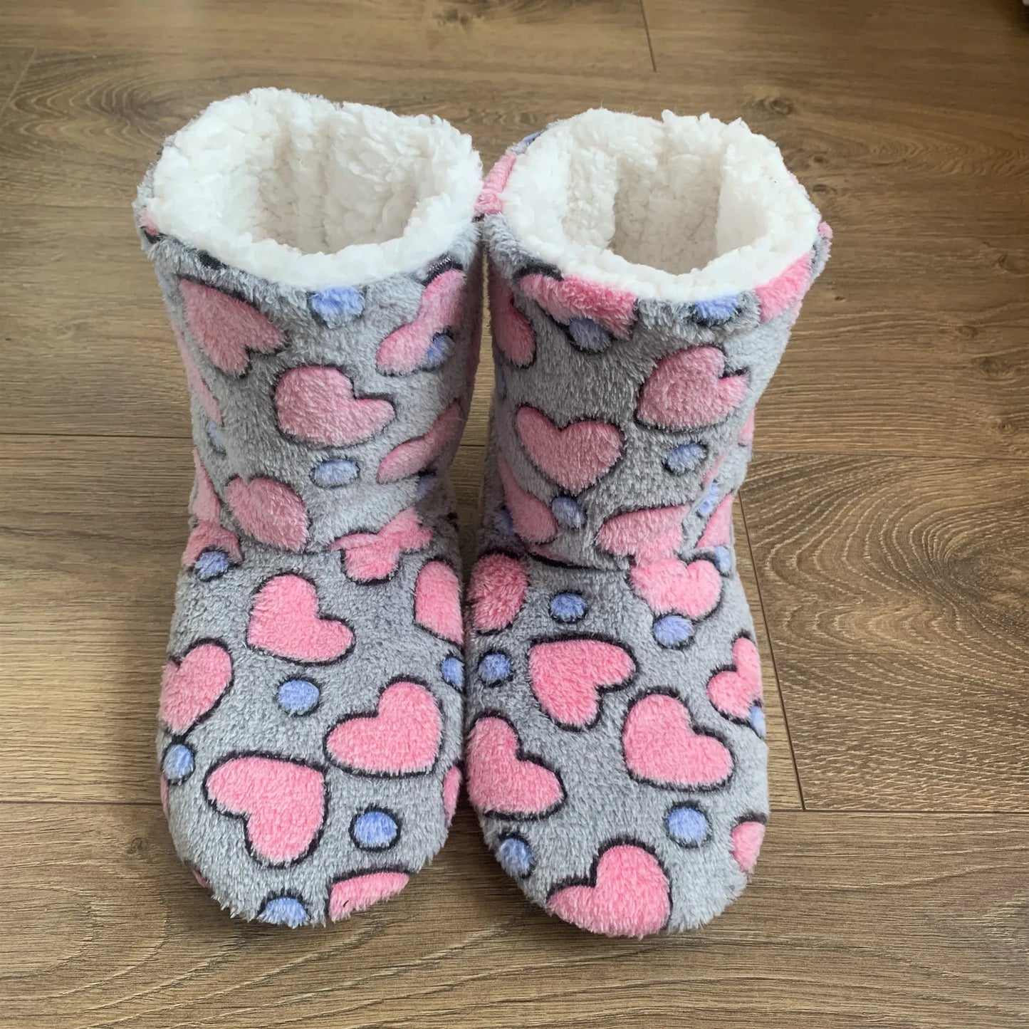 Women Soft Sole Boots Slippers Ankle Shoes Winter Indoor Plush Thickened Warm Fur Slippers Platform Shoes Home Boots Footwear