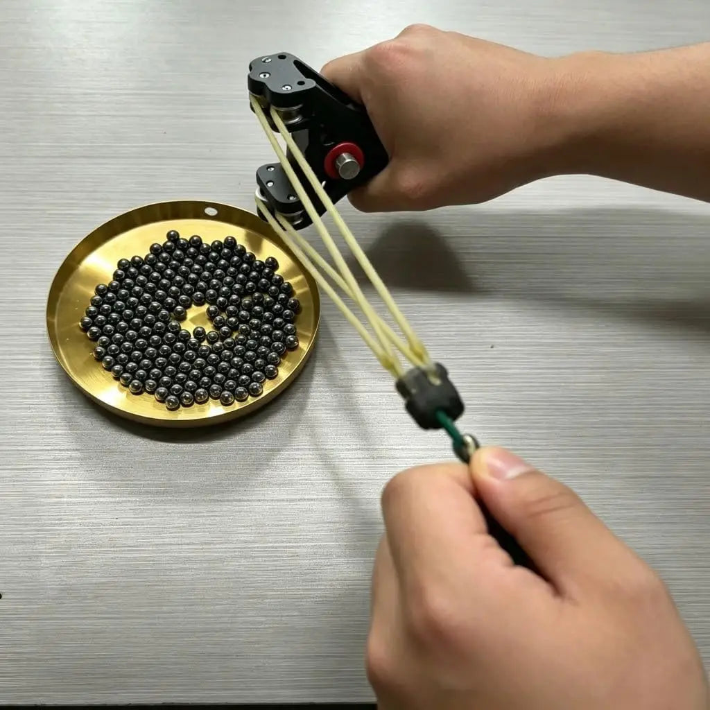 G5 Slingshot Can Automatically Fire Multiple Rounds of All Metal Automatic Bead Rapid Fire Slingshot with Rubber Band