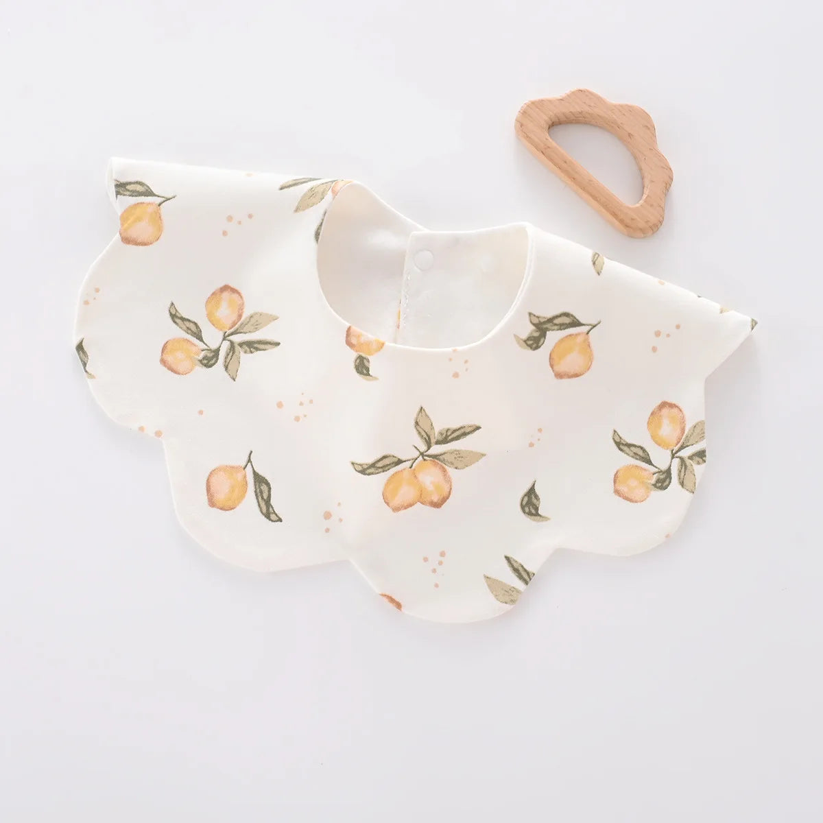 Baby Bib - 100% Cotton Waterproof Drool Cloth Newborn 360-Degree Extra-Large Absorbent Bib Feeding Bib