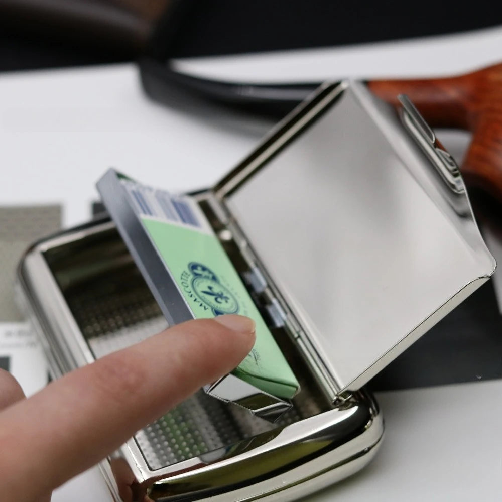 Machine Portable Metal Multifunctional Mini Portable Pipe Holder Box Cigarette Maker Smoking Accessories Gadgets