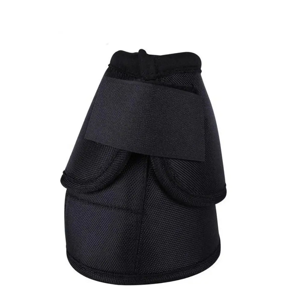 1pair Durable Horse Feet Guards Black Oxford Fabric Horse Boots Reusable Sturdy Hoof Wrists Protector Horse Gear Supplies