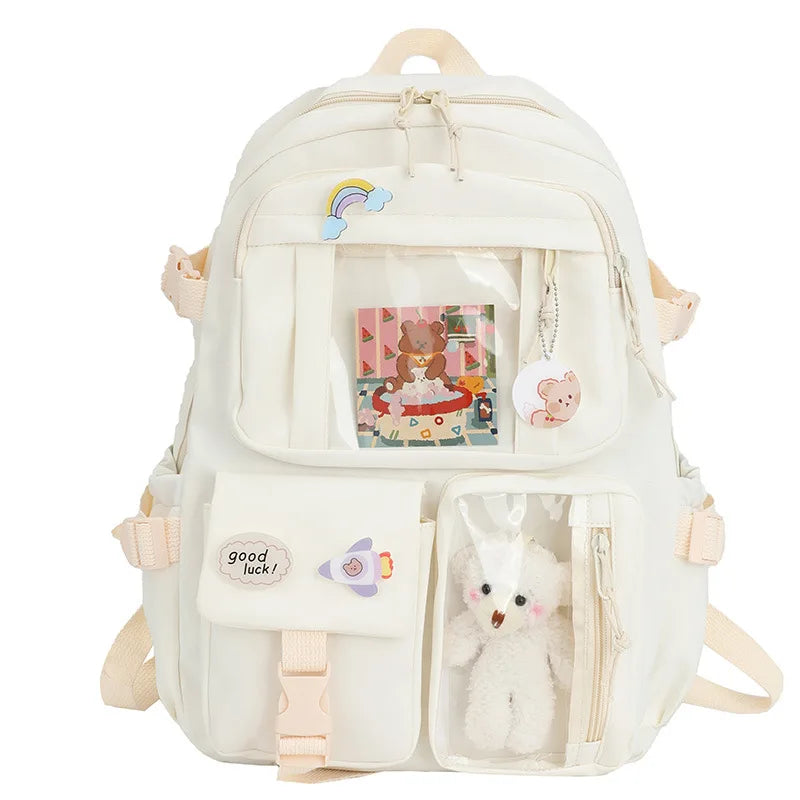 New! For Girls Backpack Cute School Bags For Student Teens Girls Pockets Women Laptop Backpack