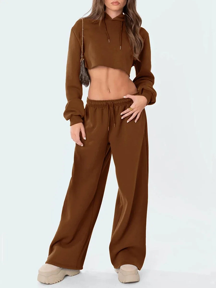 Womens Wide Leg Sweatpants Elastic High Waist Straight Legged Sweatpants Basic Baggy Comfy Jogger Sweat Pants Orange Gray Bottom