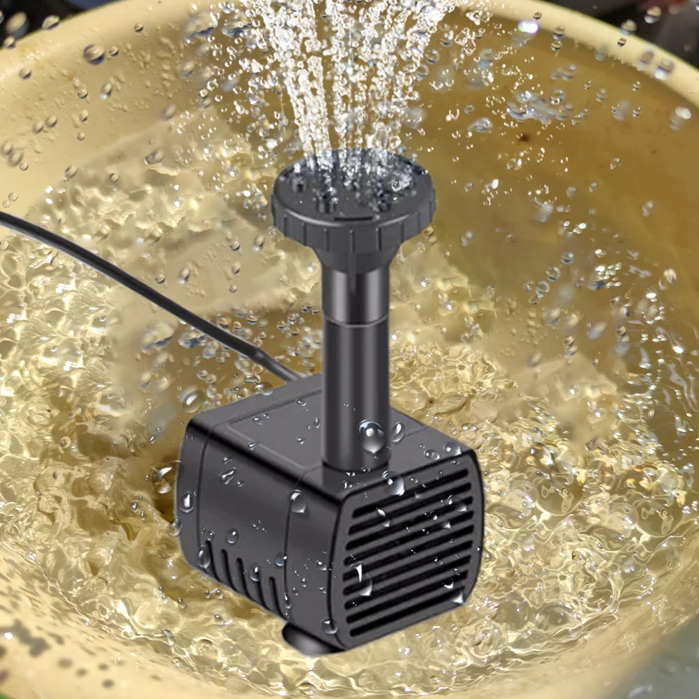 Solar Water Fountain Pump with Nozzles Solar Powered Fountain Water Pump Solar Fountain for Garden Pool Pond Aquarium Fountain