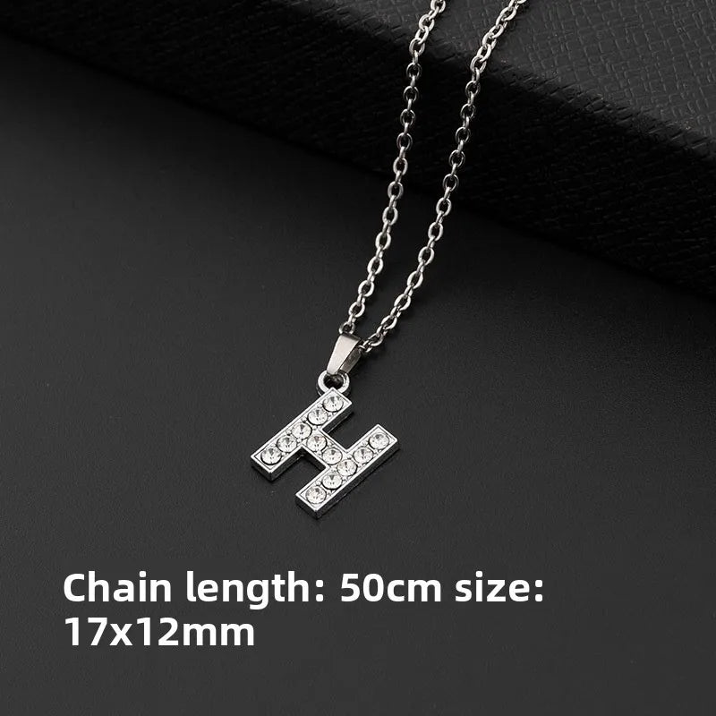 26-Letter Necklace Pendant Alphabet Jewelry Necklace Fashion Decorative Necklace