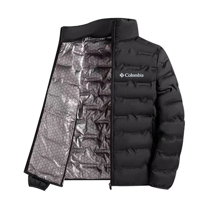 Men's Lightweight Padded Jacket Graphene White Duck down Thickened Warm Cold Resistant Casual Outerwear Outdoor Sports Coat