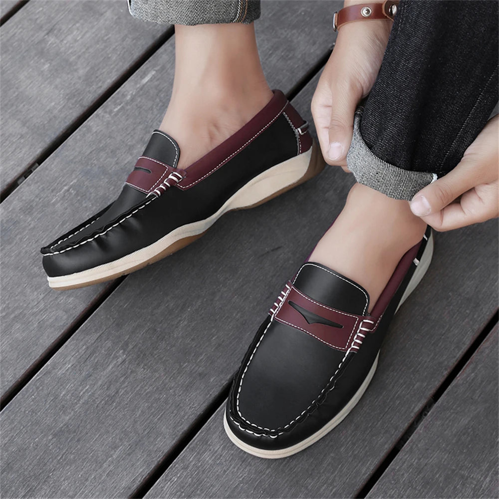 Men's Business Casual Loafers Shoes for Office Travel And Vacation Durable Elegant TPR Outsole Formal Shoes
